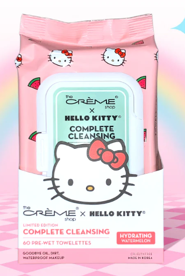 HELLO KITTY 3-IN-1 COMPLETE CLEANSING ESSENCE-RICH TOWELETTES - HYDRATING WATERMELON