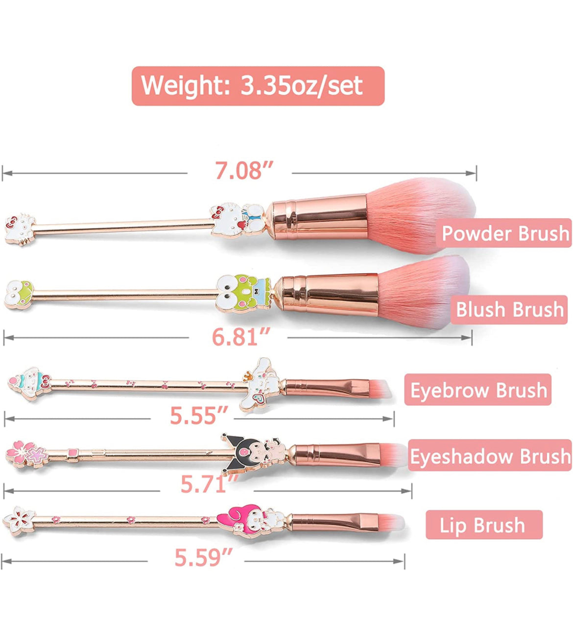 HK & Friends Makeup Brush Set